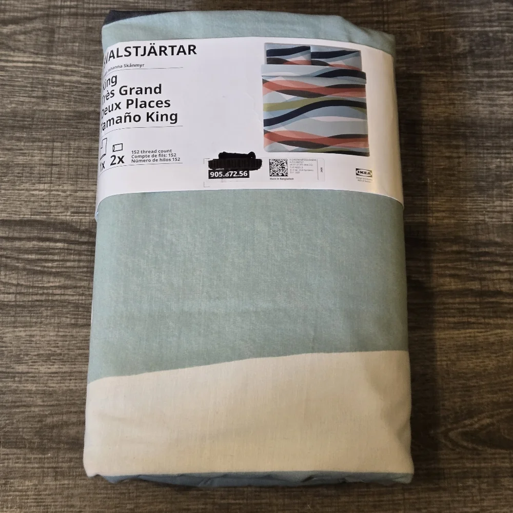 SVALSTJÄRTAR Duvet cover and pillowcases, King Size